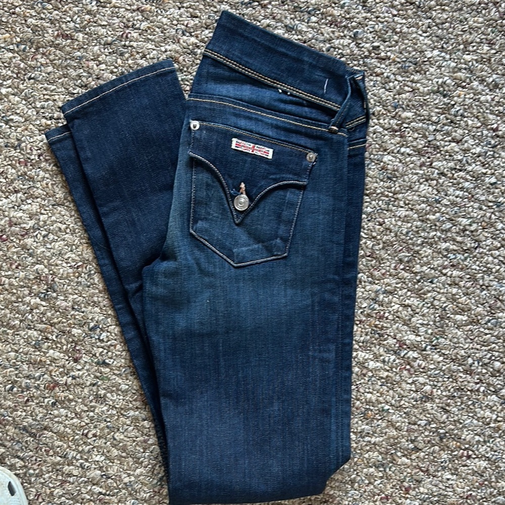 Hudson Jeans Blue Skinny Denim with Subtle Fading - Picture 2 of 7